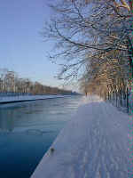 Winterliche Impressionen am Kanal